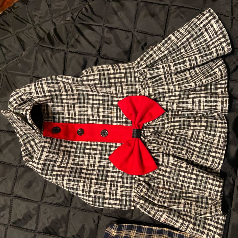 Small Plaid Red and Black Dress